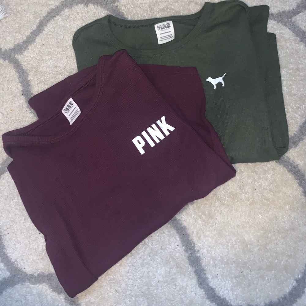 2 set long sleeve pink shirts ❌SOLD